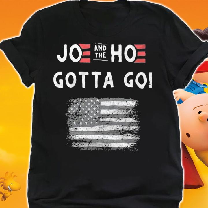 Joe And The Hoe Gotta Go Impeach Biden USA Flag T-Shirt