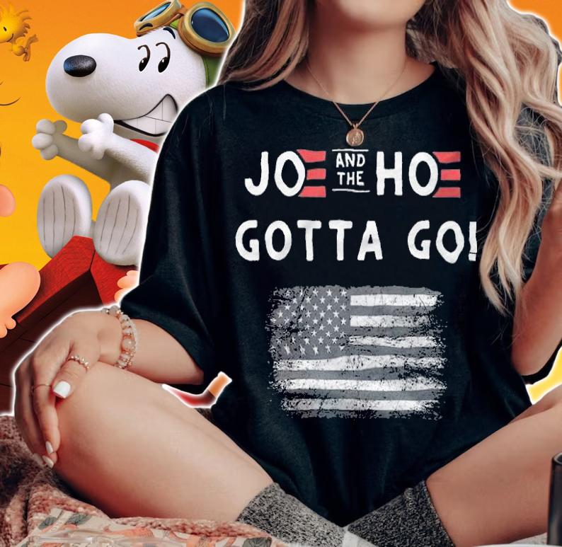 Joe And The Hoe Gotta Go Impeach Biden USA Flag T-Shirt