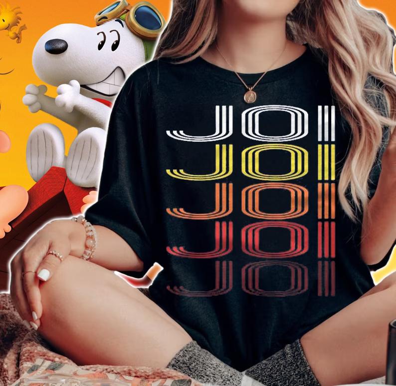 Joi Retro Wordmark Pattern  Vintage Style Shirt woman shirt