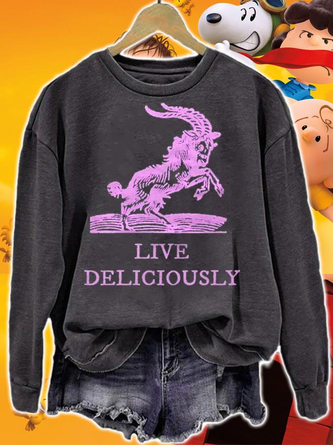 Live Deliciously In Pink Classic Shirt sweatshirt