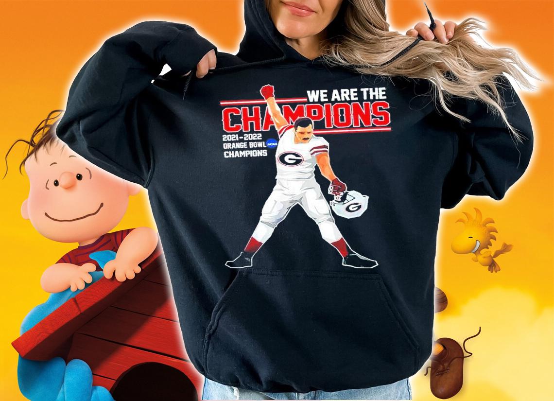NCAA Georgia Bulldogs Queen We Are The Champions 2021-2022 Orange Bowl Champions Shirt