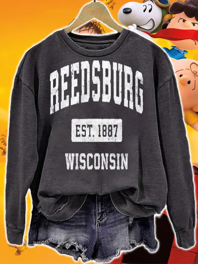 Reedsburg Wisconsin Wi Vintage Sports Established Design Shirt sweatshirt