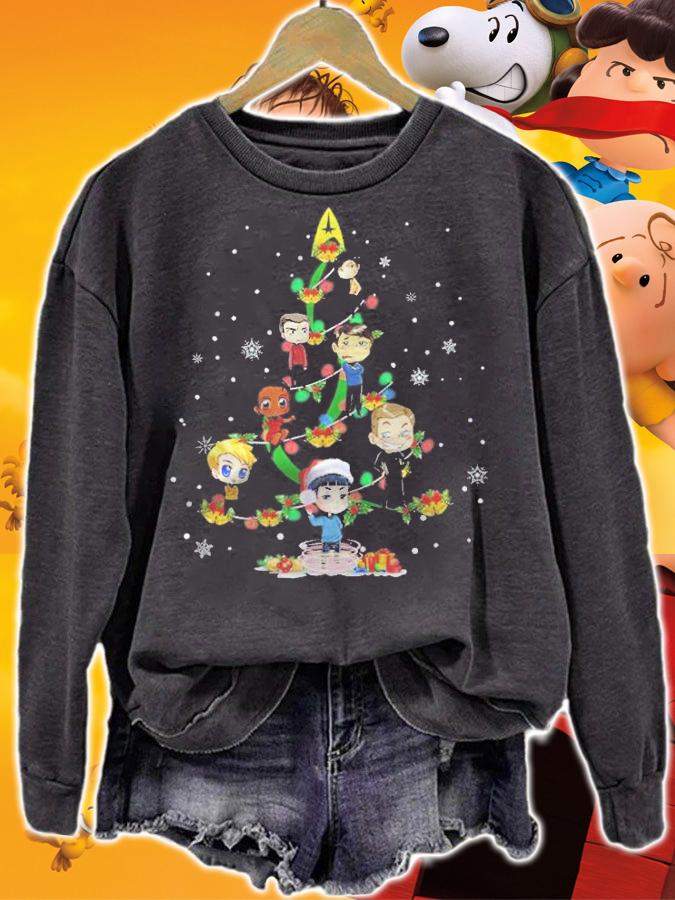 Star Trek Chibi Christmas Tree Shirt sweatshirt