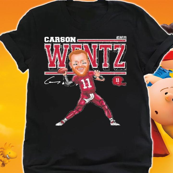 Carson Wentz Washington Cartoon Football Signatures Shirt shirt