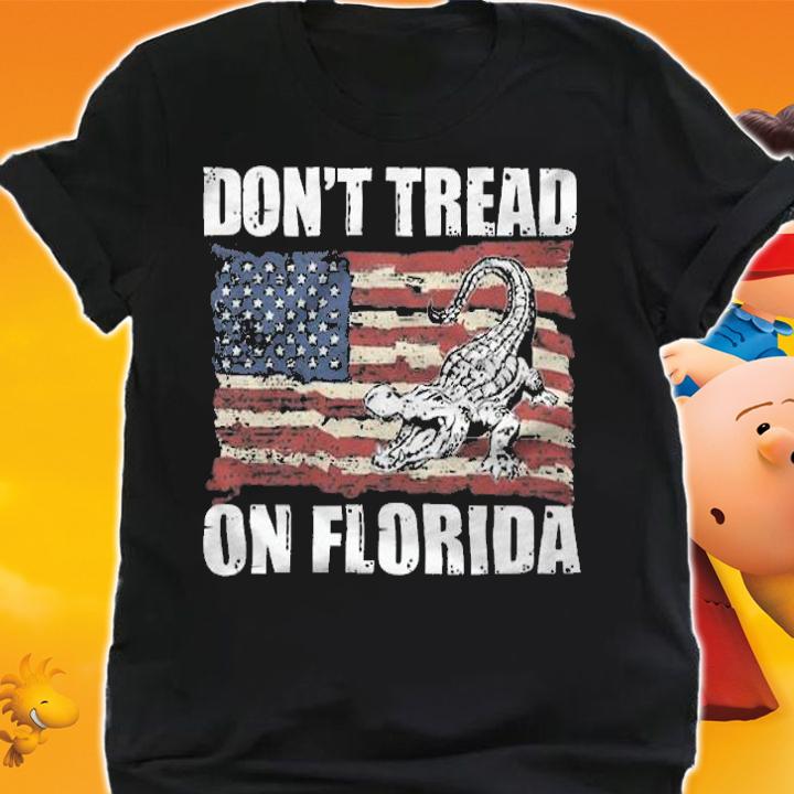 Don't Tread On Florida Vintage Retro Old USA Flag T-Shirt shirt