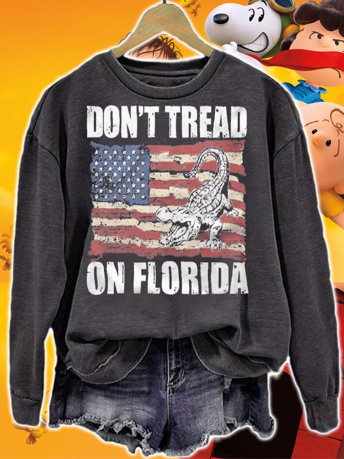 Don't Tread On Florida Vintage Retro Old USA Flag T-Shirt sweatshirt