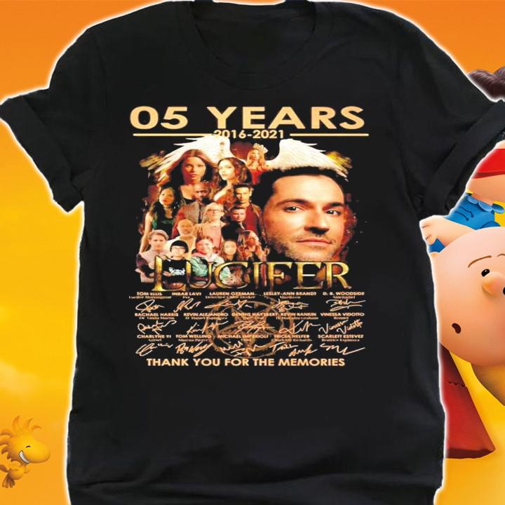 05 years 2016 2021 Lucifer signatures t-shirt shirt