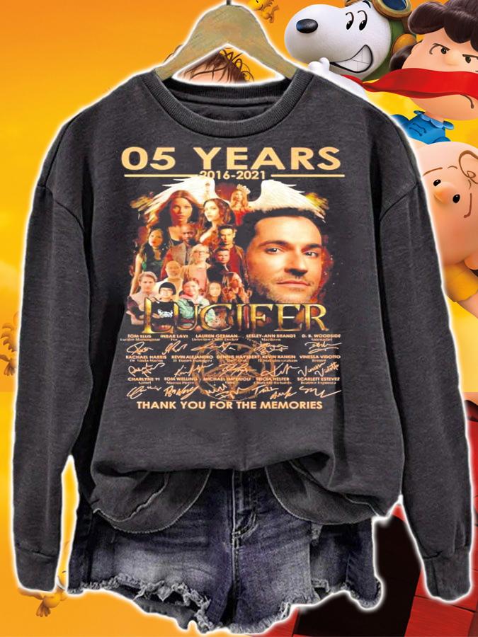 05 years 2016 2021 Lucifer signatures t-shirt sweatshirt