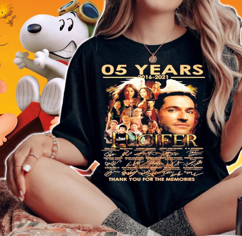 05 years 2016 2021 Lucifer signatures t-shirt woman shirt