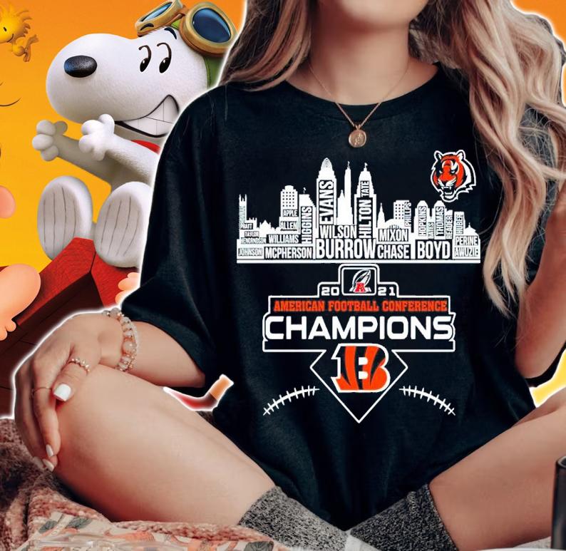 Cincinnati Bengals 2021 American Football Conference Champions Shirt woman shirt