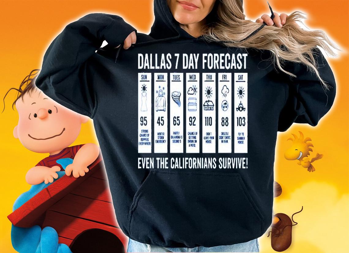 Dallas 7 Day Forecast Even The Californians Survive T-Shirt