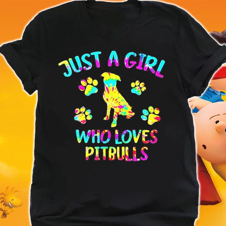Paw Just A Girl Who Loves Pitbulls Shirt shirt