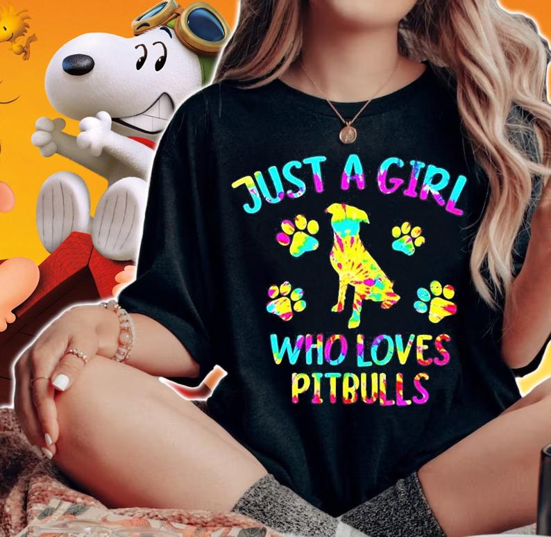 Paw Just A Girl Who Loves Pitbulls Shirt woman shirt