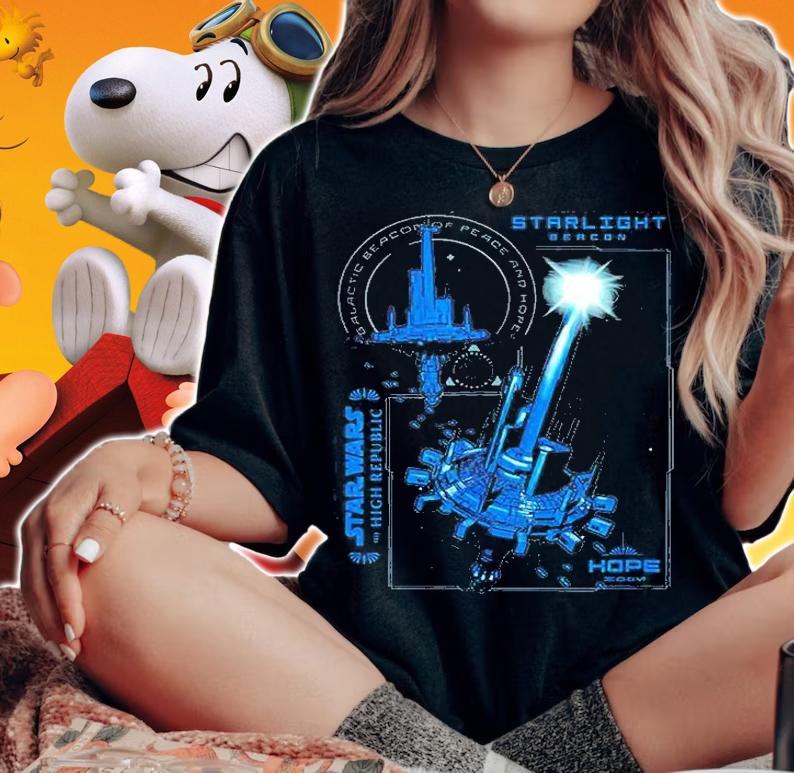 Star Wars High Republic Starlight Station Schematic T-Shirt woman shirt