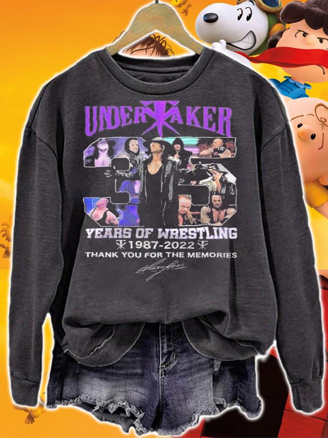 Undertaker 35 Years Of Wrestling 1987-2022 Thank You For The Memories Shirt sweatshirt