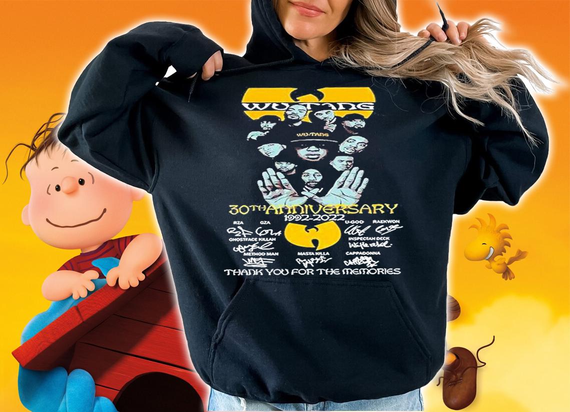 Wu-tang 30th Anniversary 1992 2022 Thank You For The Memories Signatures T-Shirt
