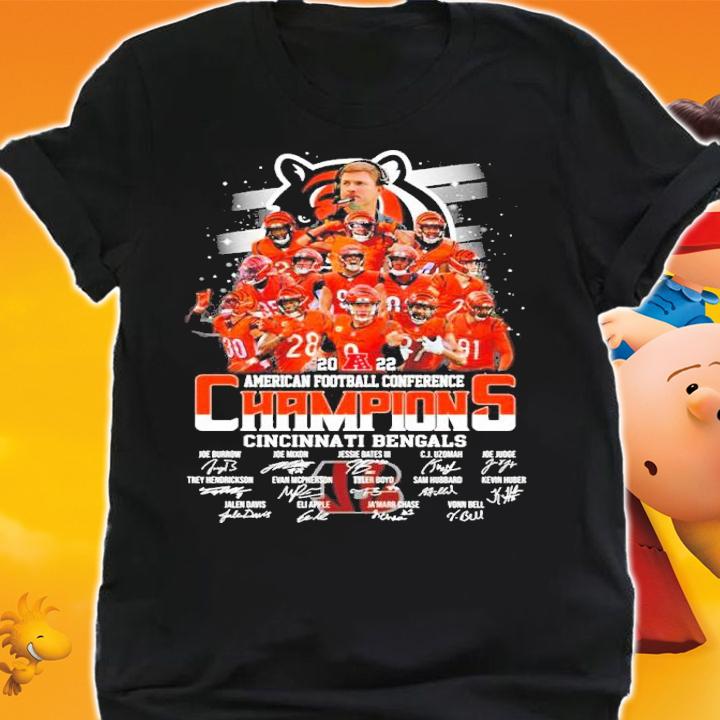 Cincinnati Bengals 2022 American Football Conference Champions Signatures Shirt shirt