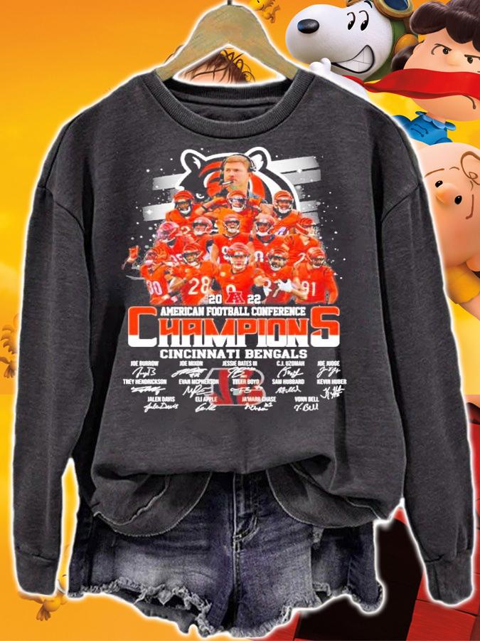 Cincinnati Bengals 2022 American Football Conference Champions Signatures Shirt sweatshirt