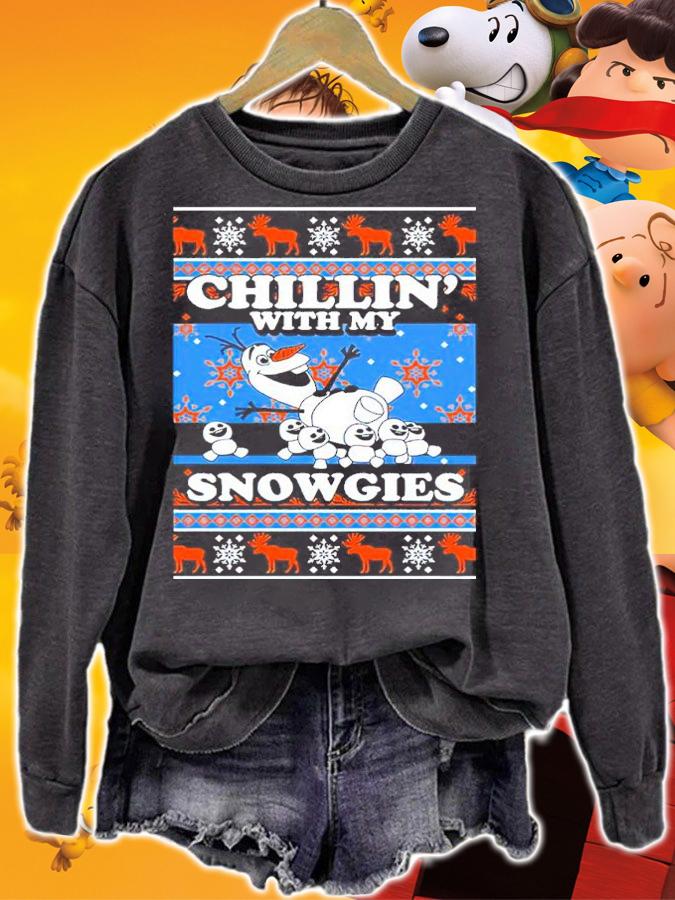 Disney Frozen Olaf Chillin' Snowgies Ugly Christmas Shirt