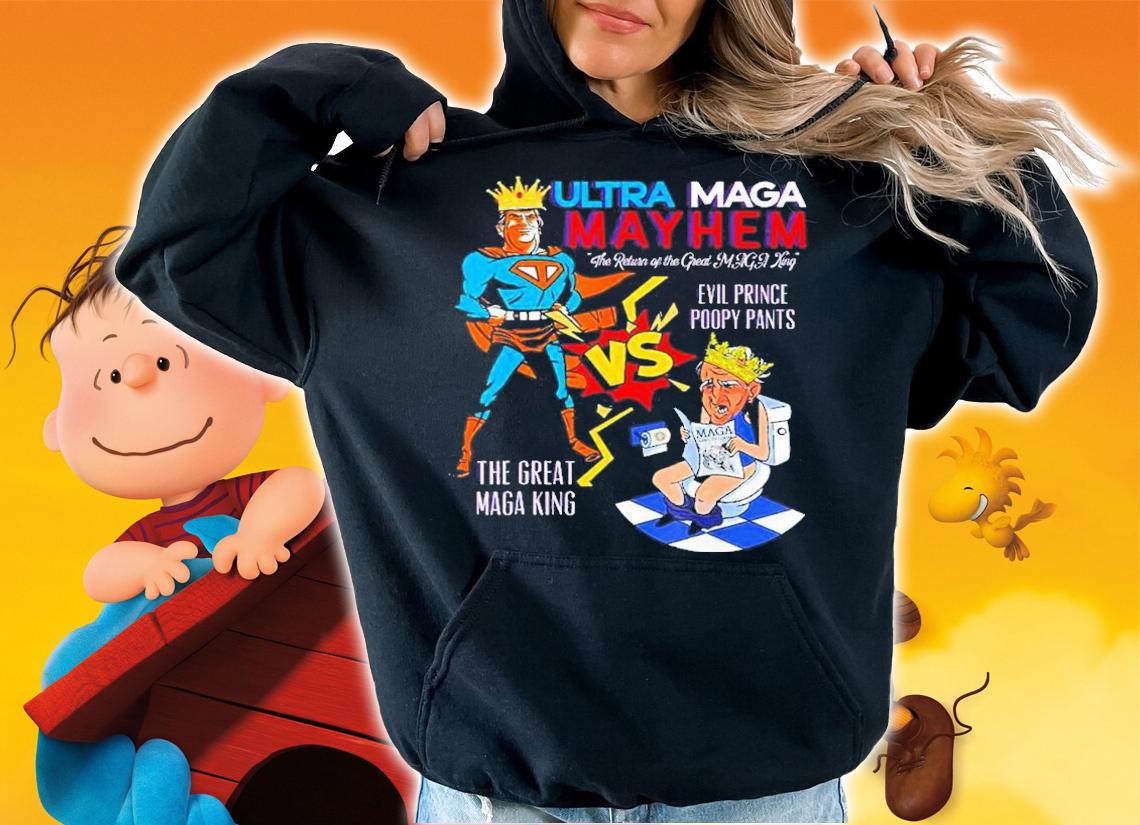 Donald Trump And Biden Ultra Maga Mayhem Great Maga King USA Shirt hoodie