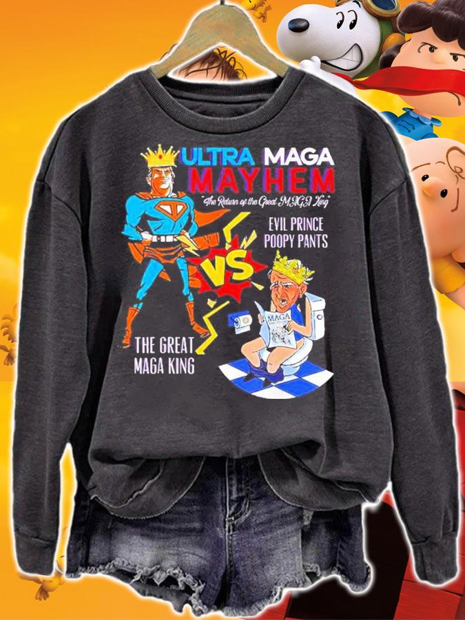 Donald Trump And Biden Ultra Maga Mayhem Great Maga King USA Shirt sweatshirt