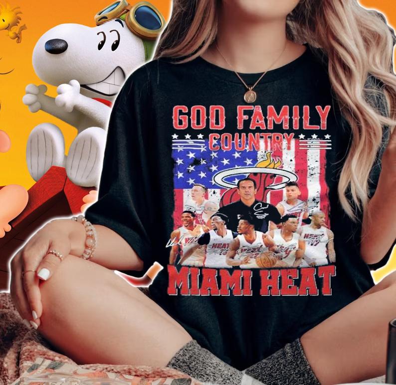 God Family Country Miami Heat Shirt woman shirt