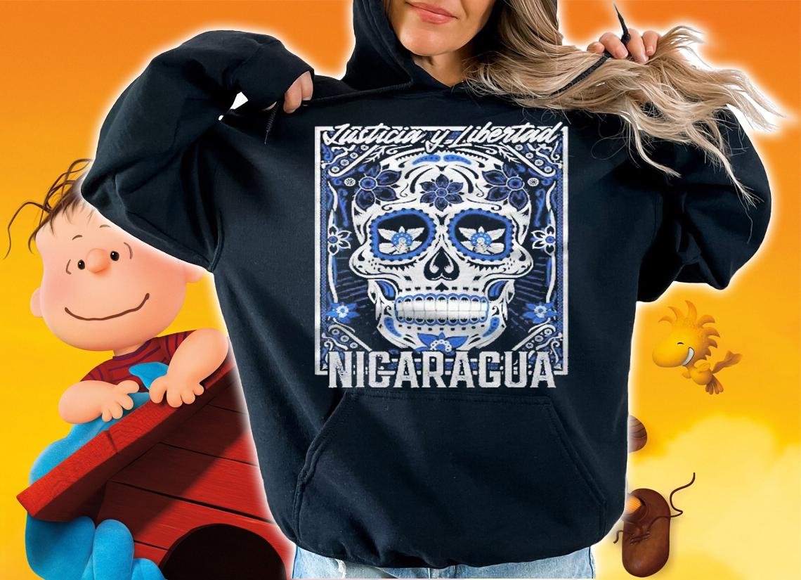 Justicia Y Libertad Nicaragua Skull Shirt hoodie
