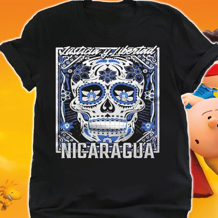 Justicia Y Libertad Nicaragua Skull Shirt shirt