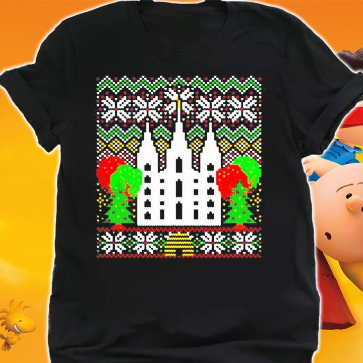 Lds Ugly Sweater Christmas Temple Square Salt Lake Utah Sweater Shirt shirt