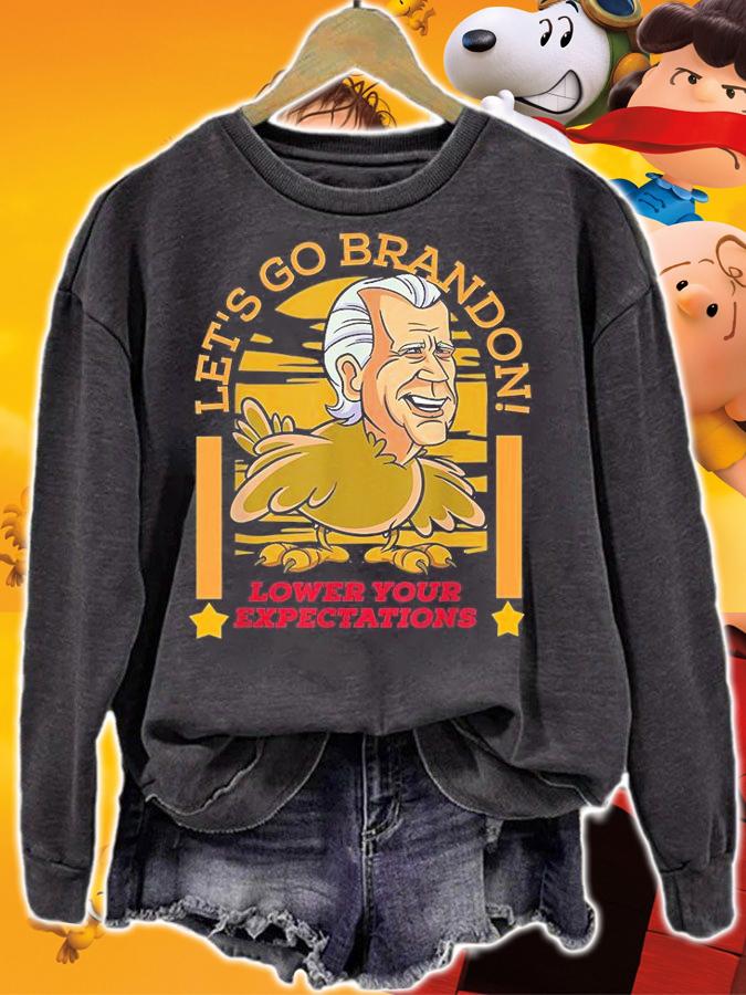 Let's Go Brandon Thanksgiving Lower Your Expectations Anti Biden T-Shirt