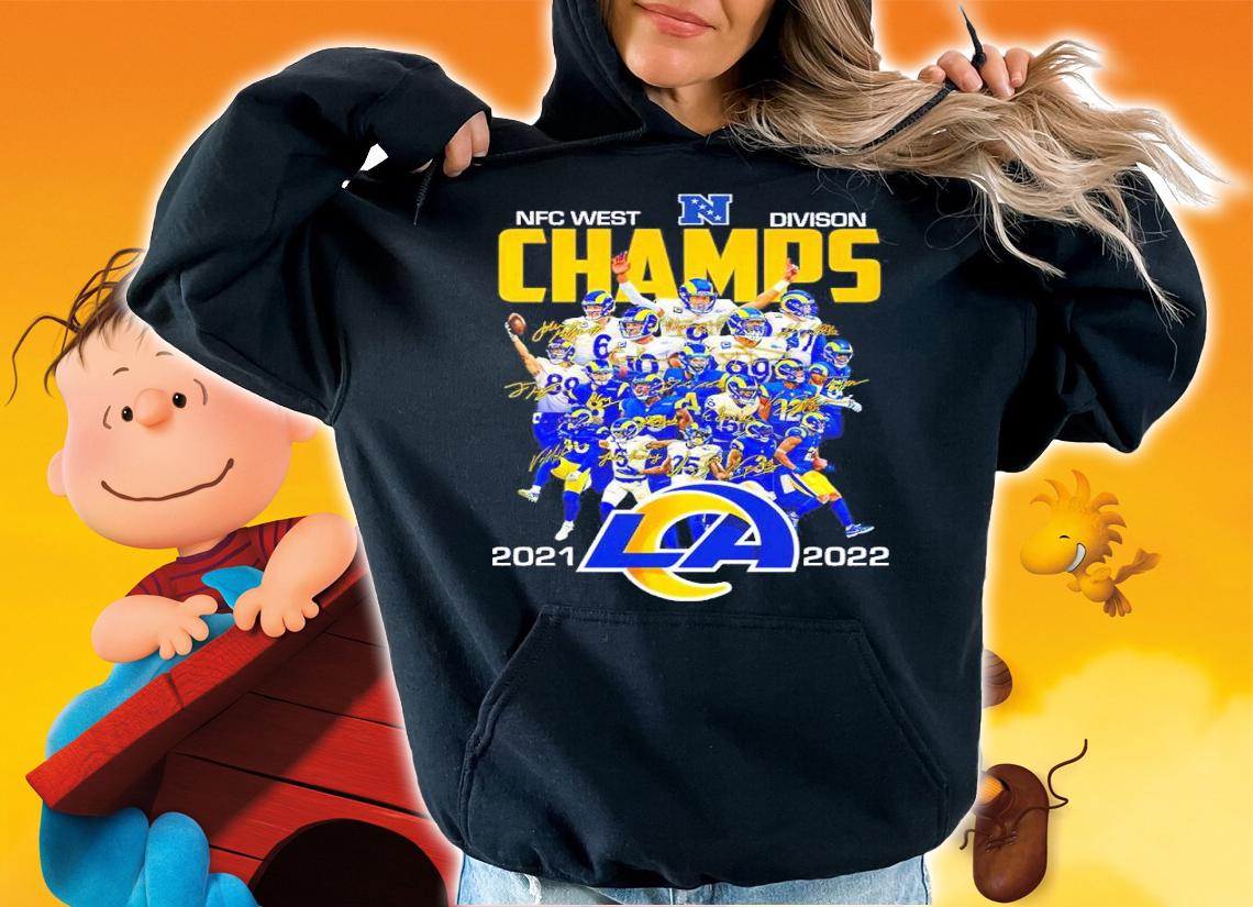 Los Angeles Rams NFC West Division Champs 2021-2022 Signatures Shirt hoodie