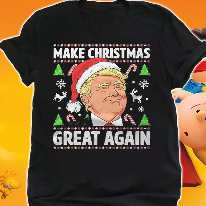Make Christmas Great Again Funny Trump Ugly Christmas Men Pullover Shirt shirt