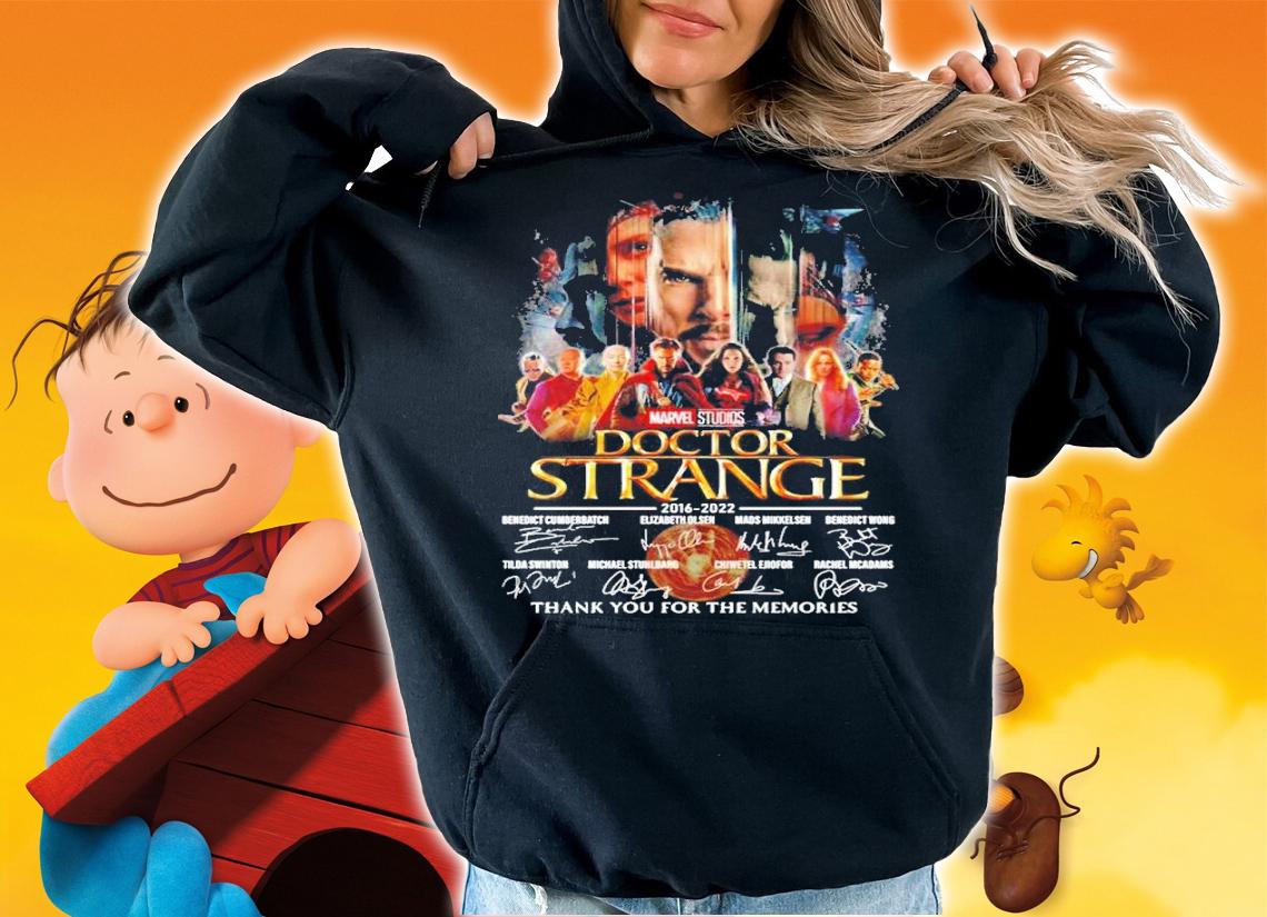 Marvel Studios Doctor Strange 2016-2022 Signatures Thank You For The Memories Shirt hoodie