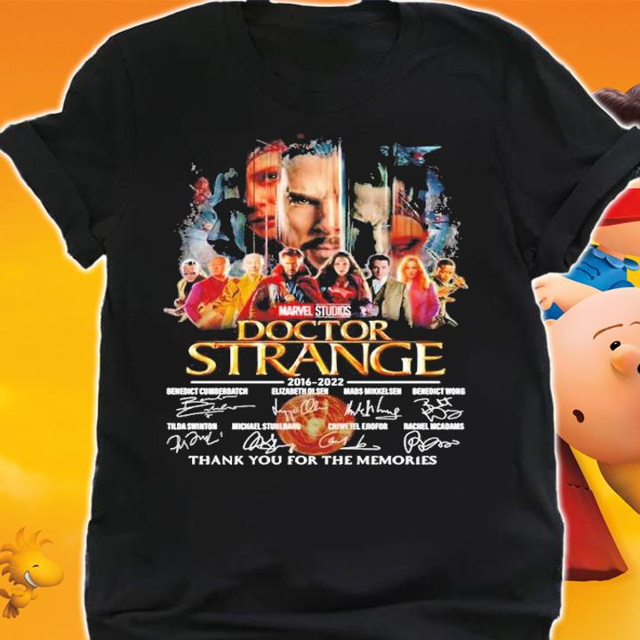 Marvel Studios Doctor Strange 2016-2022 Signatures Thank You For The Memories Shirt shirt