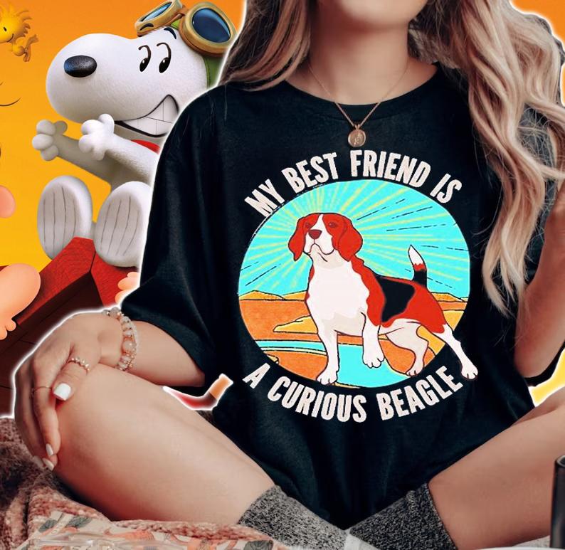 My Best Friend Is A Curious Beagle T-Shirt woman shirt