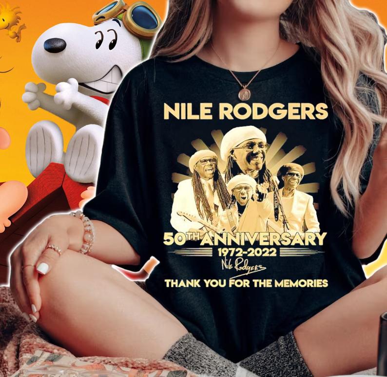 Nile Rodgers 50th anniversary 1972-2022 signature shirt woman shirt