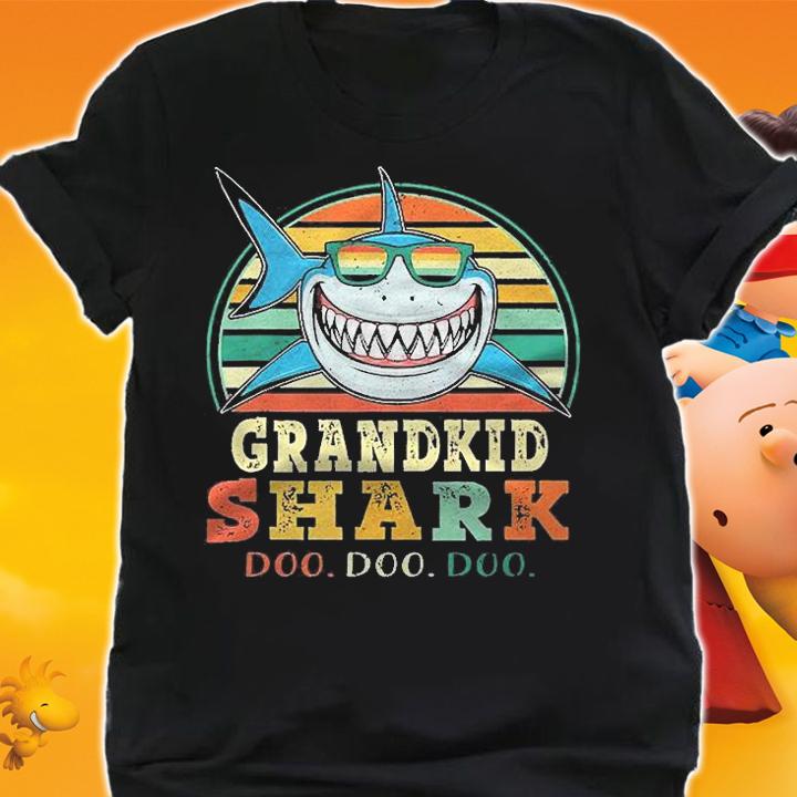 Vintage Grandkid Shark Doo Doo For Boy Girl Kids Baby Shirt