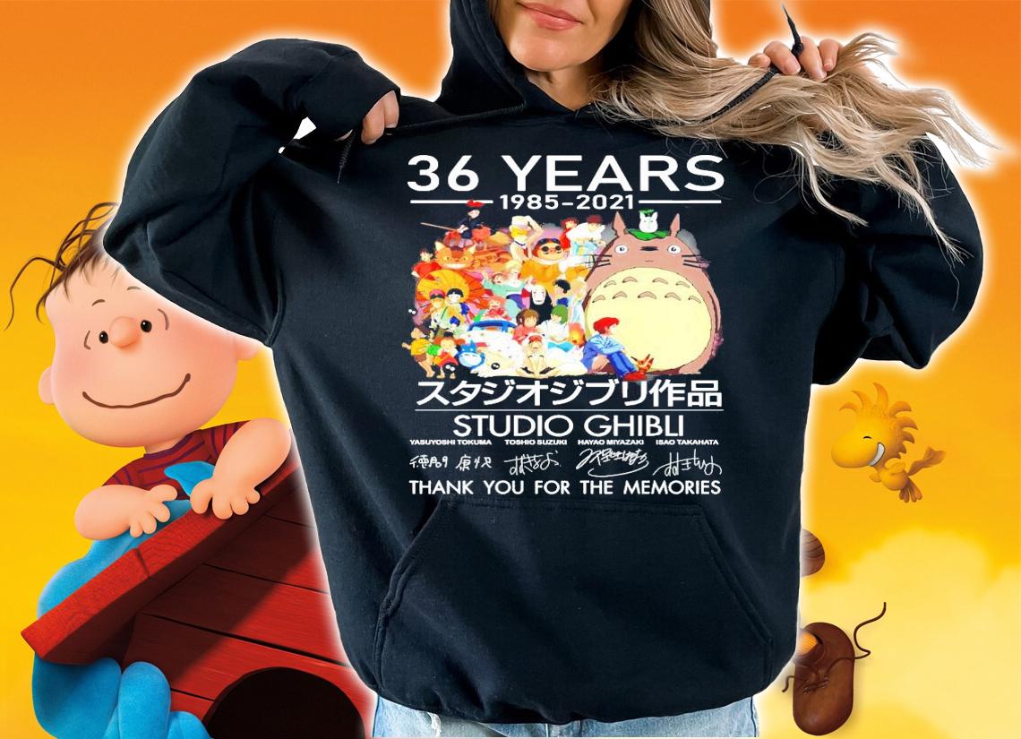 36 years 1985-2021 Studio Ghibli signature shirt hoodie