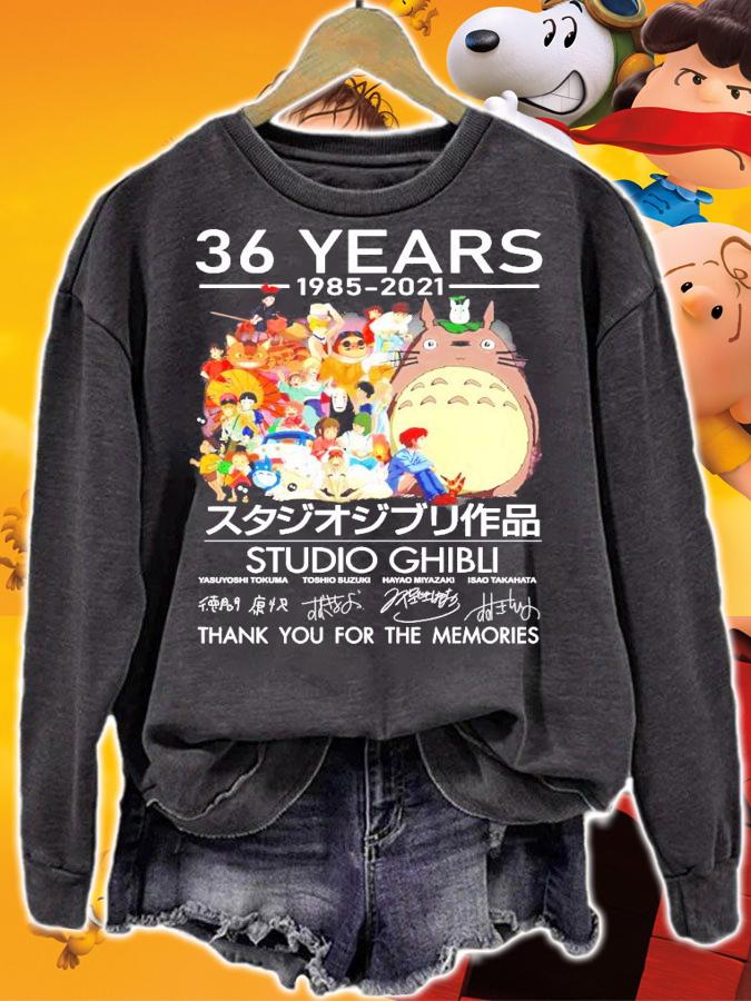 36 years 1985-2021 Studio Ghibli signature shirt sweatshirt