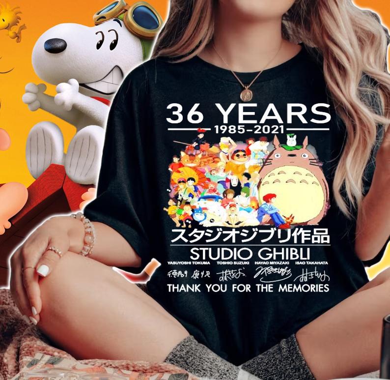36 years 1985-2021 Studio Ghibli signature shirt woman shirt