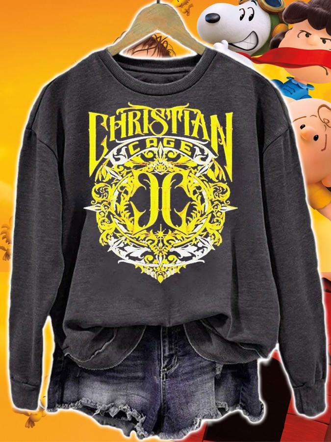Christian Cage virtue gold T-shirt sweatshirt