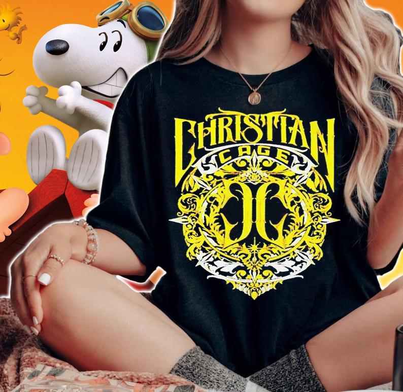 Christian Cage virtue gold T-shirt woman shirt