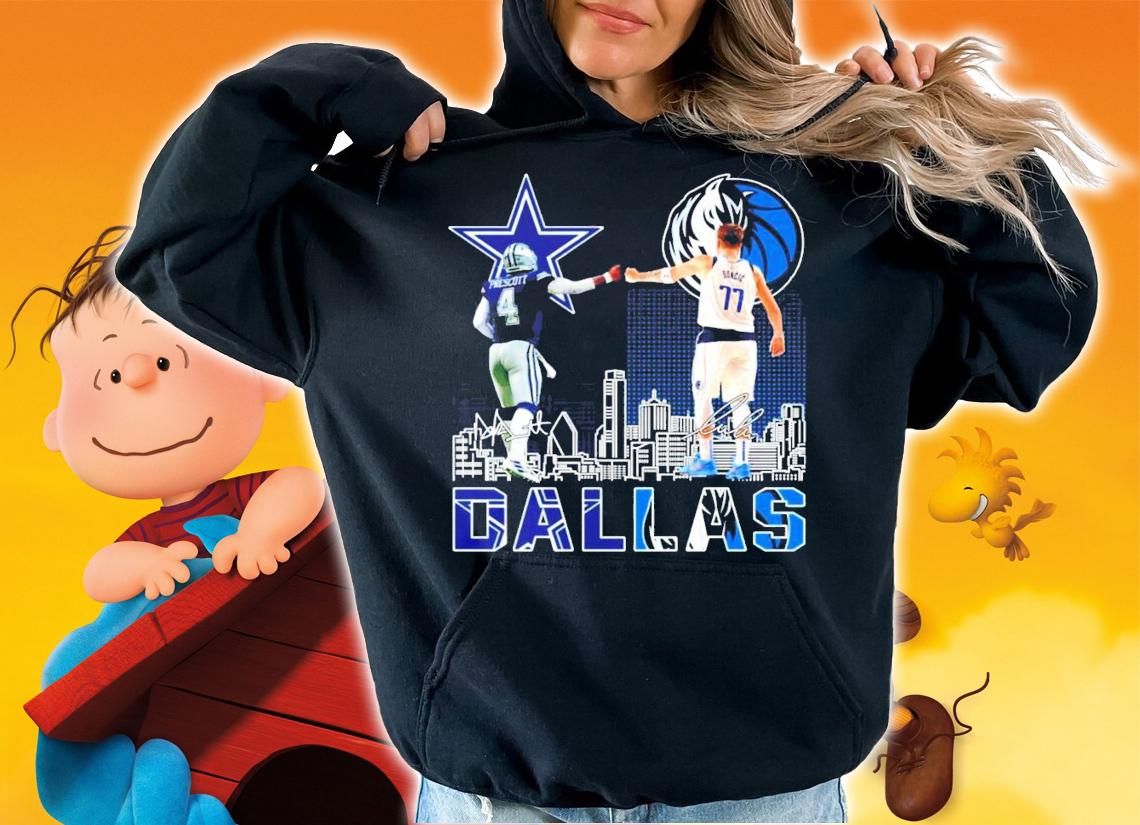 Dallas Prescott vs Doncic signature t-shirt hoodie