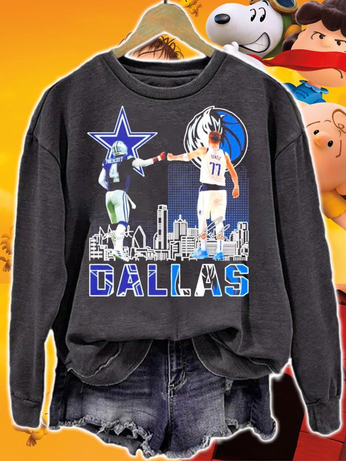 Dallas Prescott vs Doncic signature t-shirt sweatshirt