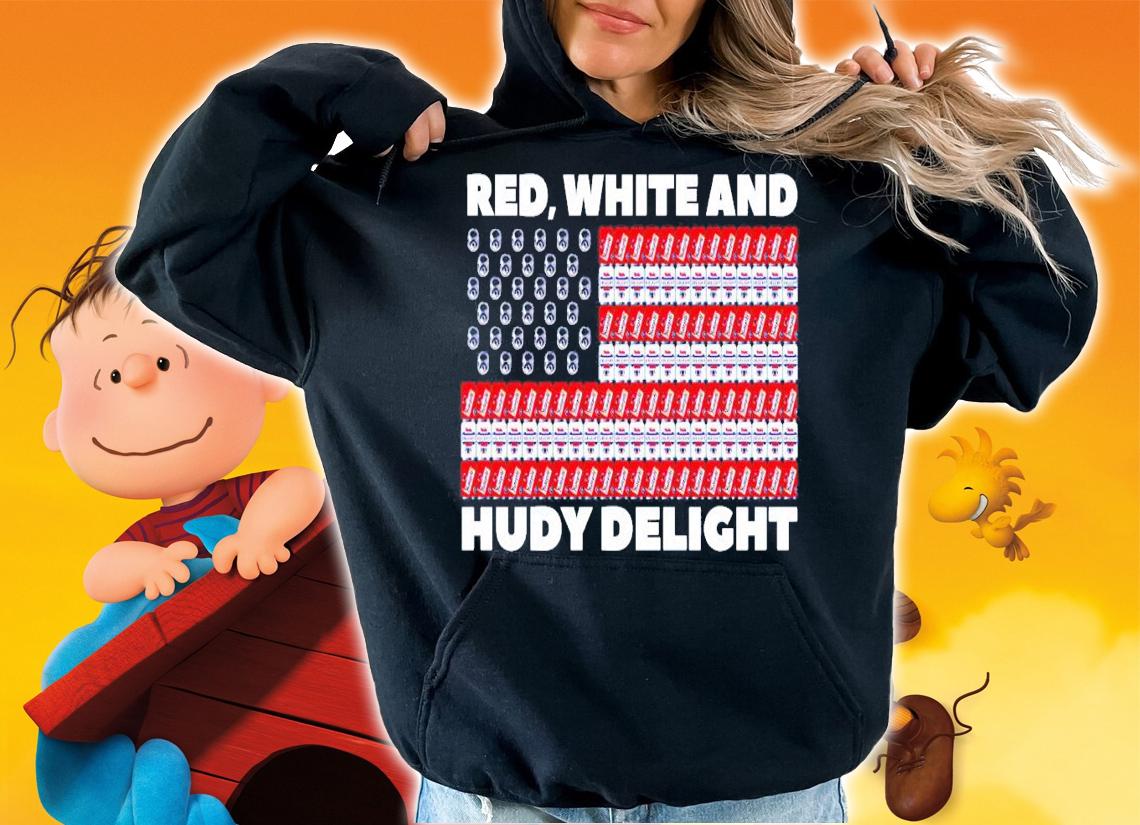 Red white and hudy delight shirt hoodie