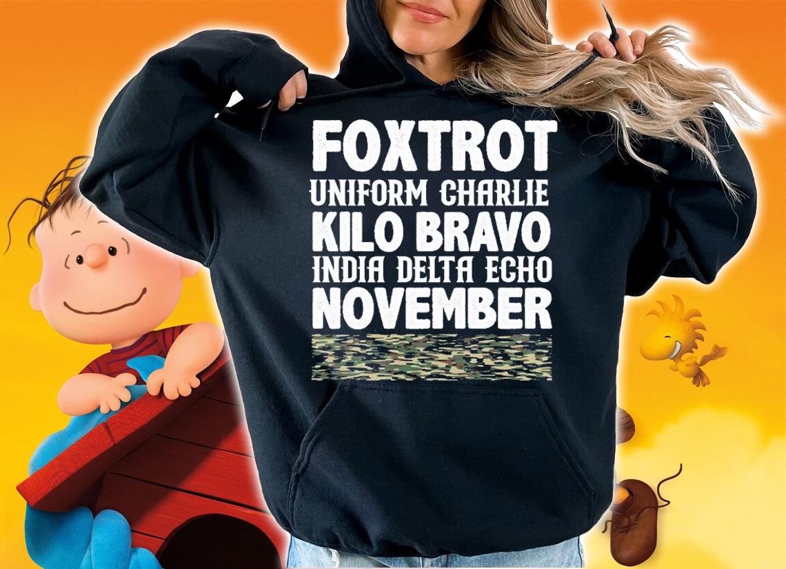 Veteran US Flag Foxtrot Uniform Charlie Kilo T-Shirt hoodie