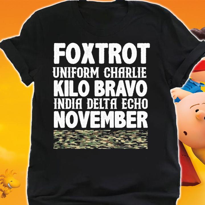 Veteran US Flag Foxtrot Uniform Charlie Kilo T-Shirt shirt
