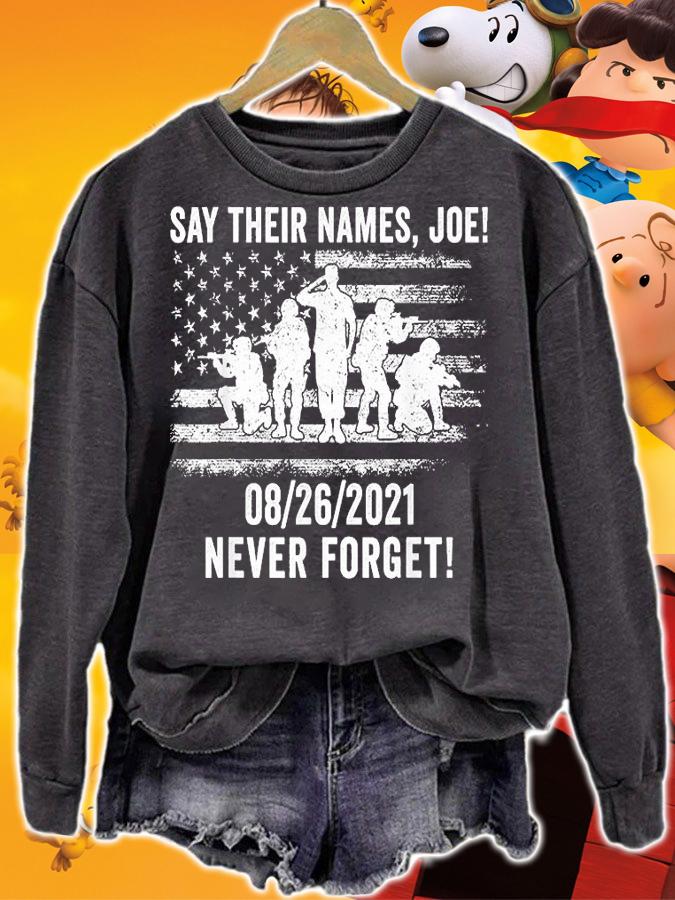 02 26 2021 Say Their Names Joe Never Forget T-Shirt