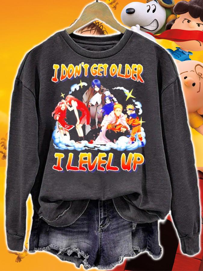Anime I don't get older I level up shirt