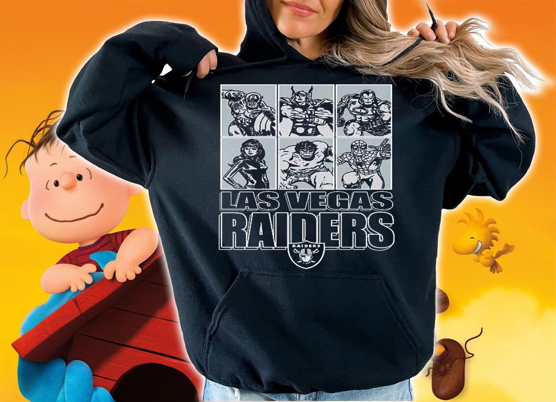 Las Vegas Raiders Disney Marvel Avengers Line-Up shirt hoodie